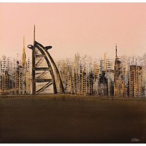 Irtiza Kazmi, 18 x 18 inches, Acrylics on Canvas, Landscape Painting, AC-IRTK-045